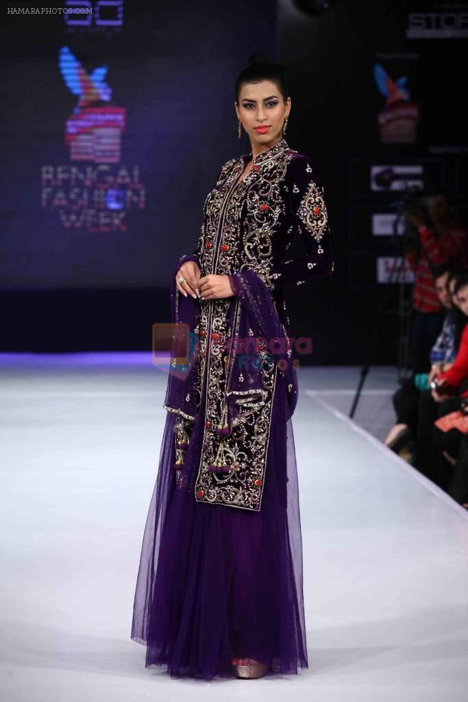 Model walks for designer AD Singh at Bengal Fashion Week day 2 on 22nd